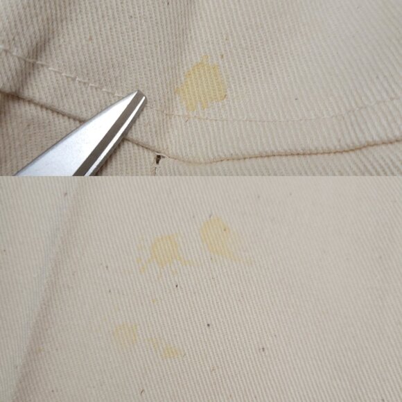 WENJILLI Vintage 70s 2pc Set 5/6 Beige Patchwork Snap Button Shirt Pants Hippie - Picture 16 of 16